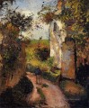 Un campesino en el carril de la ermita Pontoise 1876 Camille Pissarro